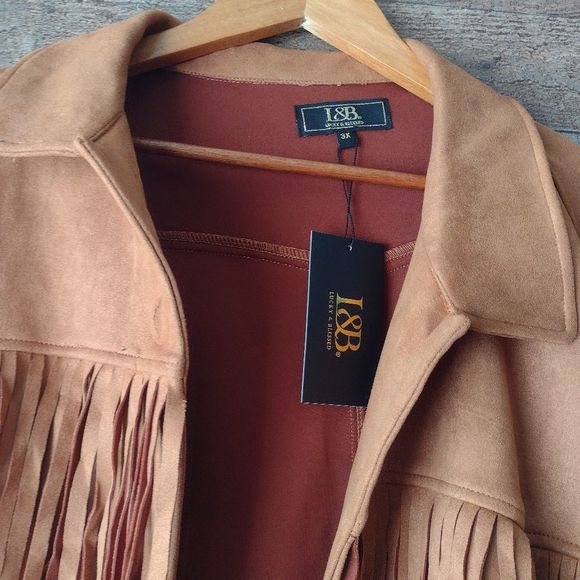 L and B Jacket with fringe nwt xl,2xl 3xl - Picture 3 of 6